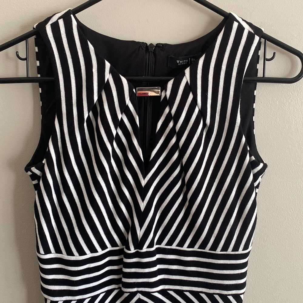 White House Black Market • striped sleeveless dress - Picture 2 of 5